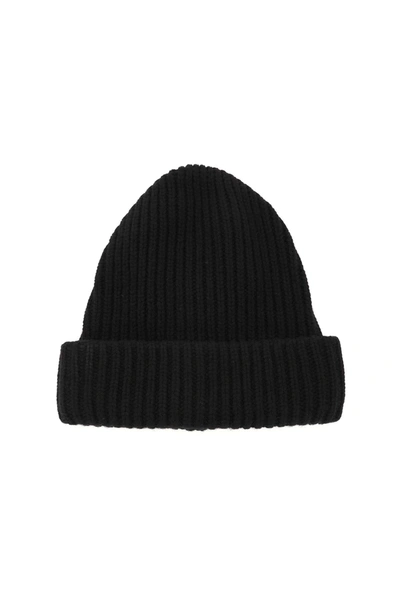 Shop Max Mara Cashmere Beanie Hat In Black