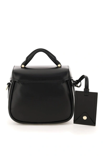 Max Mara Anna Petite Leather Shoulder Bag In Black | ModeSens