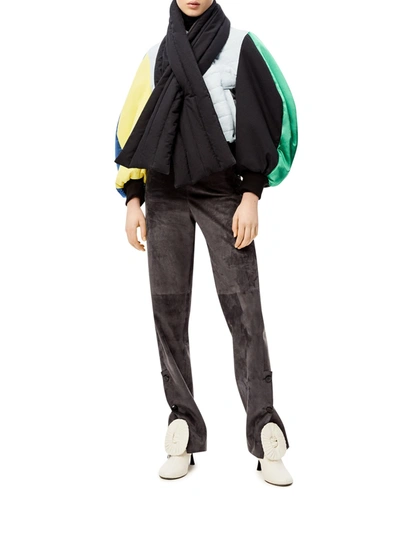 Shop Loewe Circular Sleeve Bomber Jacket In Cotton In Multicolour