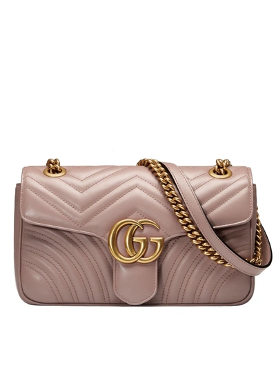 Gucci Gg Marmont Matelasse` Small Bag In Nude & Neutrals | ModeSens