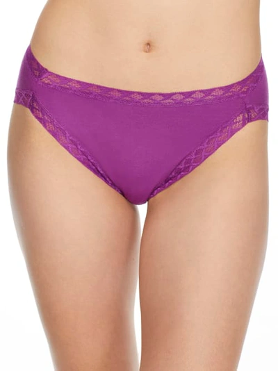 Shop Natori Bliss Cotton French Cut In Mulberry