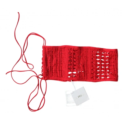 Pre-owned La Perla Cloth Belt In Red