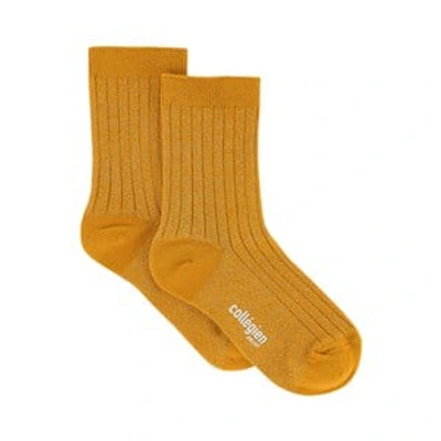 Shop Collégien Yellow Lurex Socks
