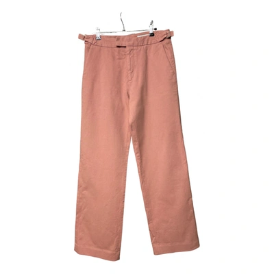 Pre-owned Officine Generale Trousers In Pink
