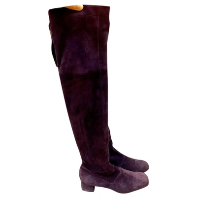 Pre-owned Maliparmi Boots In Purple