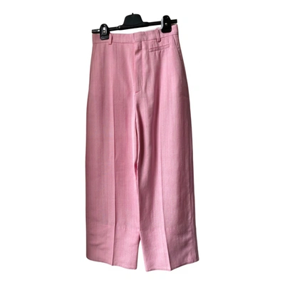 Pre-owned Jacquemus L'amour D'un Gitan Straight Pants In Pink