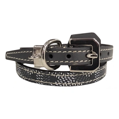 Pre-owned Goyard Leather Bracelet In Grey