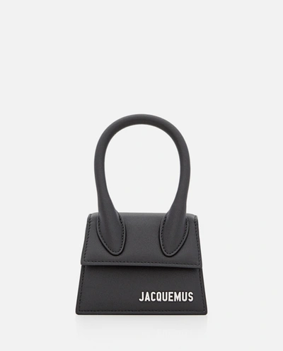 Shop Jacquemus Le Chiquito Homme Leather Mini Bag In Black