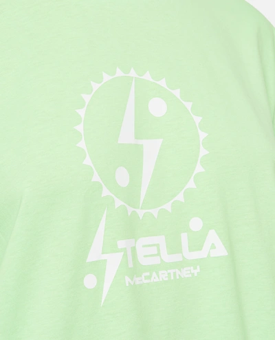 Shop Stella Mccartney Tom Graphic Logo Cotton T-shirt In Green