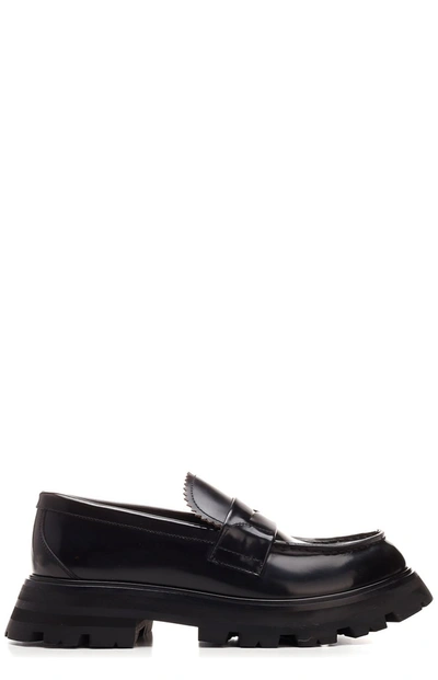 Shop Alexander Mcqueen Wander Penny Loafers In Black