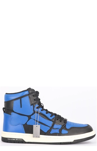 Shop Amiri Skel Top Hi Sneakers In Blue