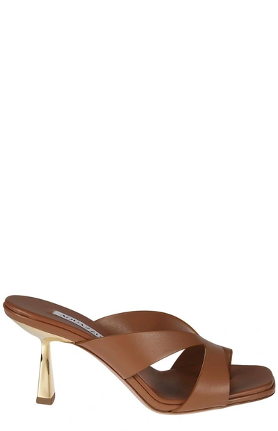 Shop Aquazzura Trish Heeled Sandals In Brown