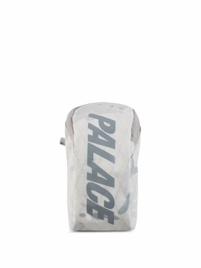Shop Palace Logo-print Zipped Pouch In Grey