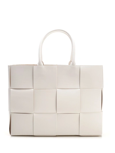 Shop Bottega Veneta Intrecciato Tote Bag In White