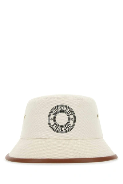 Shop Burberry Logo Print Bucket Hat In Beige