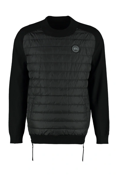 Shop Canada Goose Reversible Padded Sweater In Black