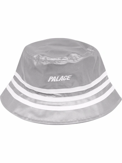 Palace X Adidas Logo-embroidered Bucket Hat In 灰色 | ModeSens