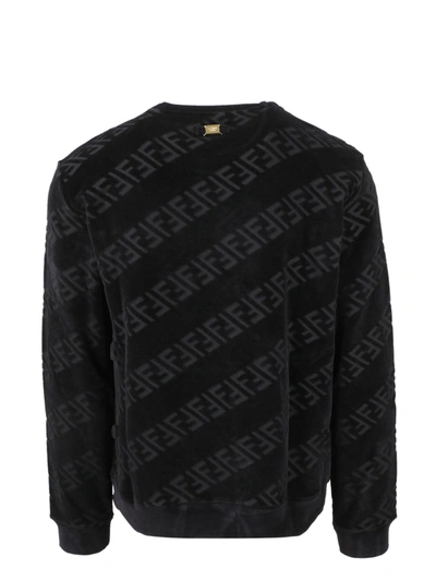 Shop Fendi Ff Motif Sweatshirt In Black