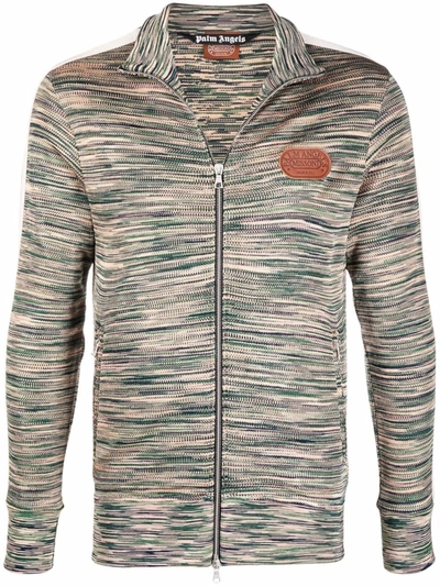 Palm Angels X Missoni Knitted Track Jacket In 绿色