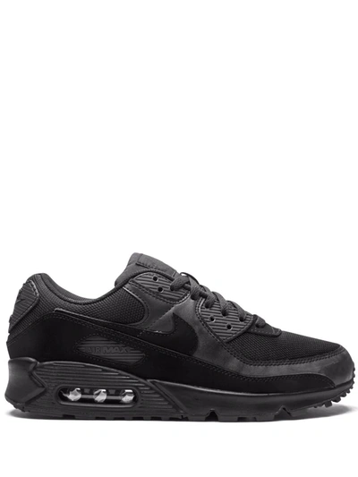 Shop Nike Air Max 90 Recraft "triple Black" Sneakers In 黑色