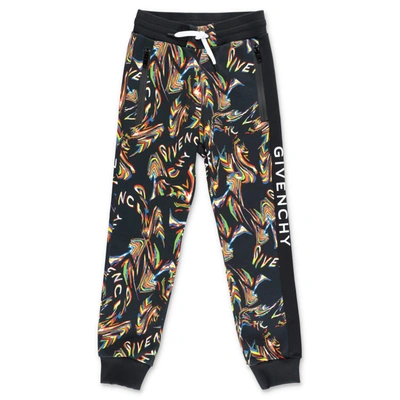 Shop Givenchy Kids Graphic Print Track Pants In Multi