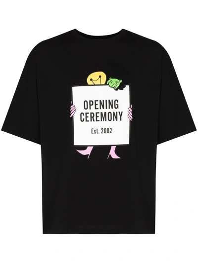 Shop Opening Ceremony Lightbulb Box Logo T-shirt In 黑色