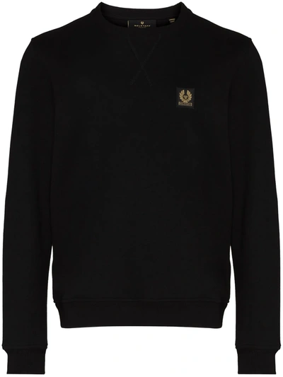 Shop Belstaff Logo-patch Sweatshirt In 黑色