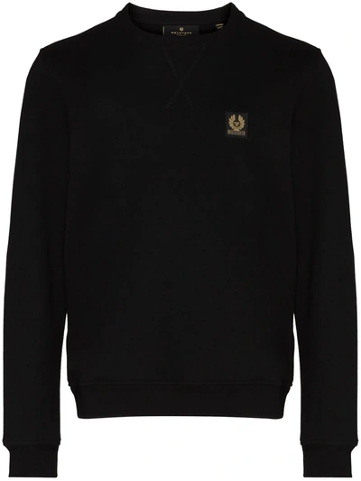 Belstaff Felpa Con Patch Logo In 黑色