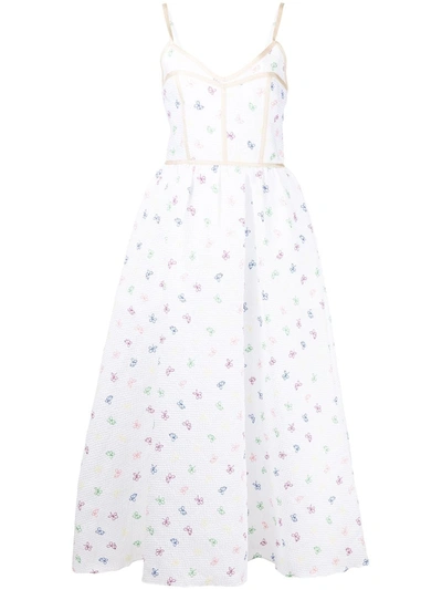 Rosie Assoulin The Undress Midi Dress Rainbow White In 白色