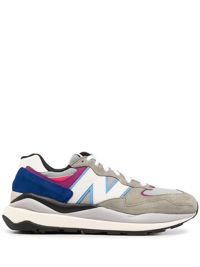 Shop New Balance 57/40 Low-top Lace-up Sneakers In 灰色