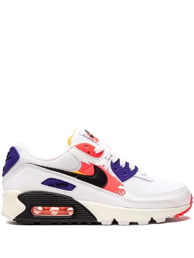 Nike Air Max 90 Sneakers "brushstroke" In 白色