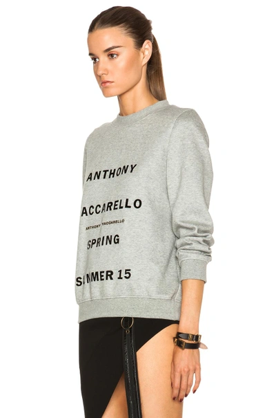 Shop Anthony Vaccarello Printed Sweatshirt In Grey