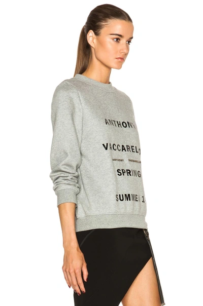 Shop Anthony Vaccarello Printed Sweatshirt In Grey