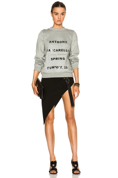 Shop Anthony Vaccarello Printed Sweatshirt In Grey