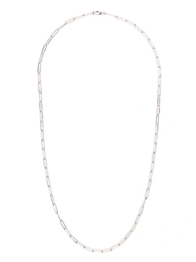 Shop Tom Wood Box Chain Necklace In 银色