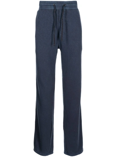 Shop James Perse Drawstring Fleece Sweatpants In 蓝色