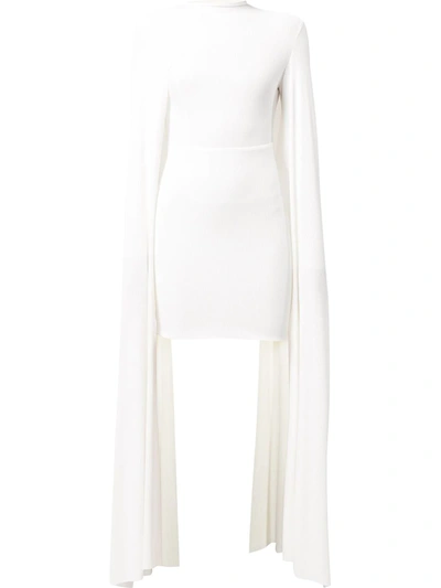 Shop Solace London The Leona Draped Mini Dress In 白色