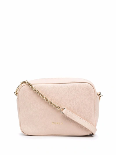 Shop Furla Real Leather Crossbody Bag In 中性色