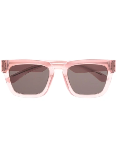 Shop Mykita X Maison Margiela Square-frame Sunglasses In 粉色
