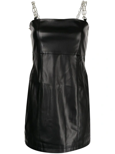 Shop Rokh Chain Strap Mini Dress In 黑色