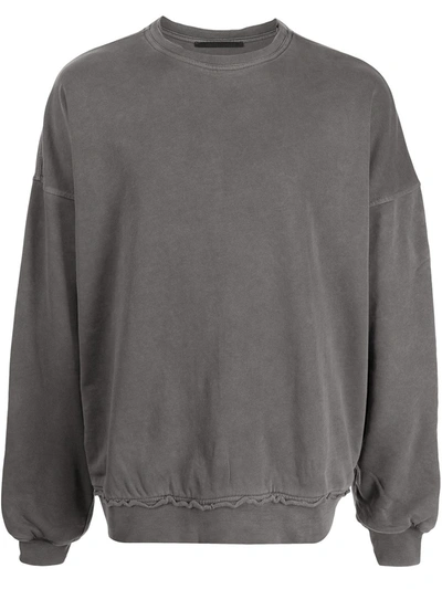 Shop Haider Ackermann Drop-shoulder Long-sleeve Sweatshirt In 灰色