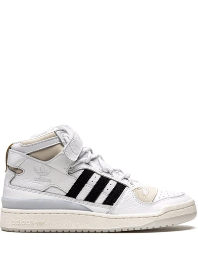 Adidas Originals X Ivy Park Forum Mid Sneakers In 白色