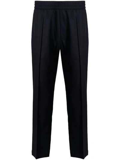 Shop Apc Straight-leg Cropped Trousers In 蓝色