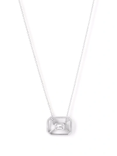 Shop The Alkemistry 18kt White Gold Diamond Necklace In 银色