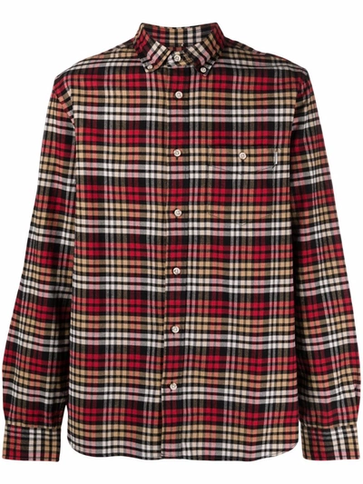 Shop Woolrich Checked Cotton Long-sleeve Shirt In 红色