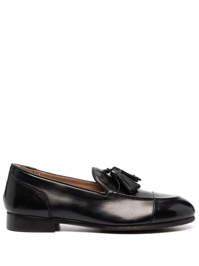 Shop Alberto Fasciani Tassel-detail Leather Loafers In 黑色