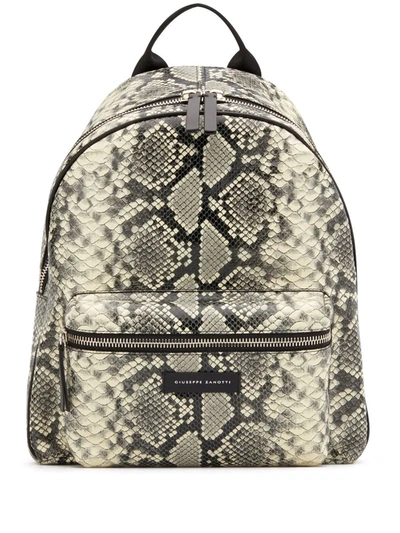 Shop Giuseppe Zanotti Bud Snakeskin-effect Leather Backpack In 彩色