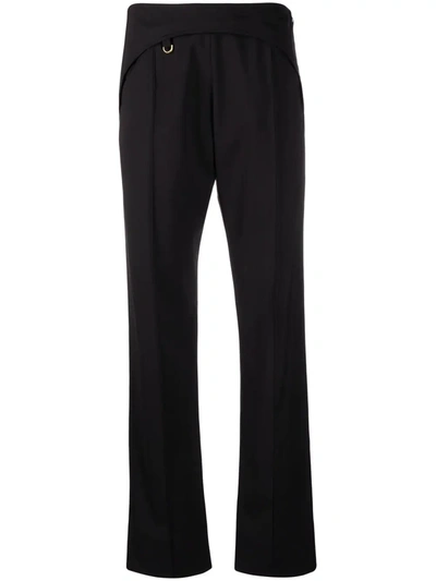 Shop Jacquemus Le Draio Straight-leg Trousers In 黑色