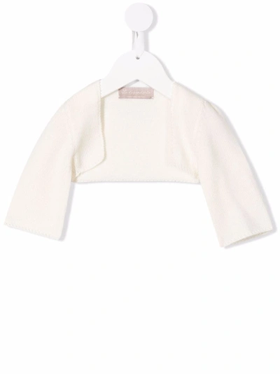 La Stupenderia Cashmere Open Cardigan In 白色