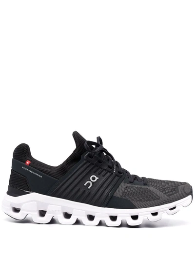 On Running Cloud Swift Black Mesh Sneakers In 黑色